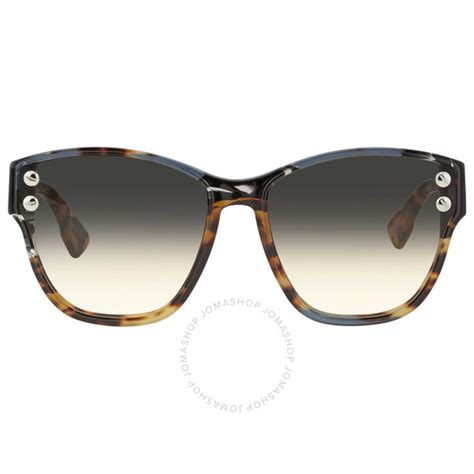 Dior Black,Brown,Green Square Ladies Sunglasses 